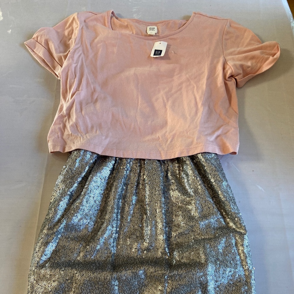 Girls gap dress sequin skirt